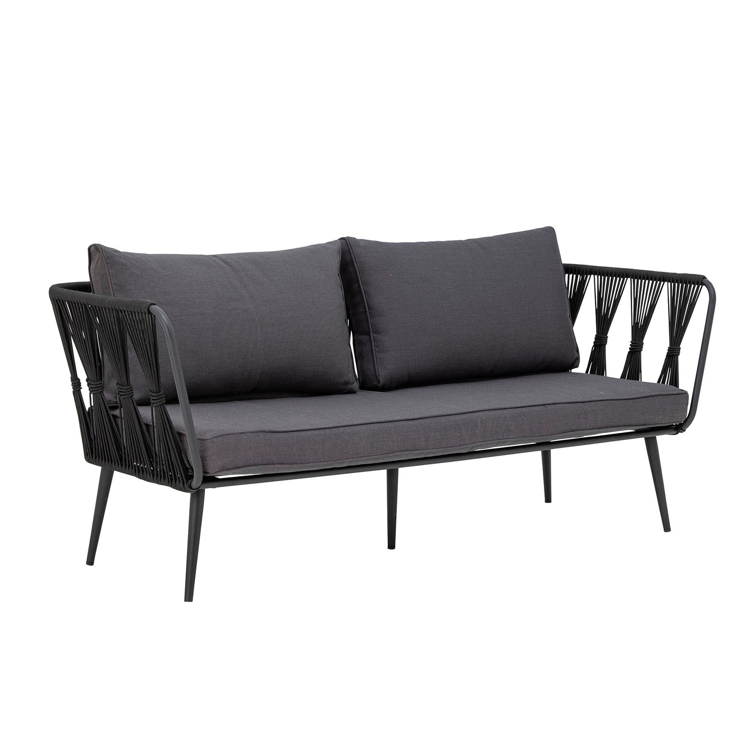 Bloomingville Pavon feuerresistentes Sofa, Schwarz, Metall