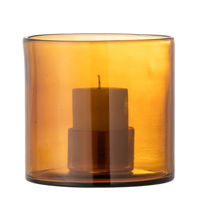 Bloomingville Kahlah Candlestick, Brown, Recyclingglas