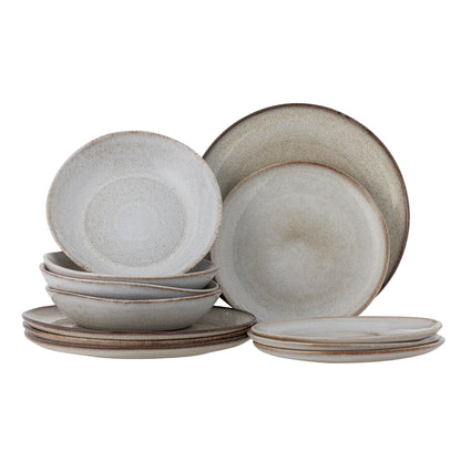 Bloomingville Sandrine Table Service Set, Natur, Steinzeug