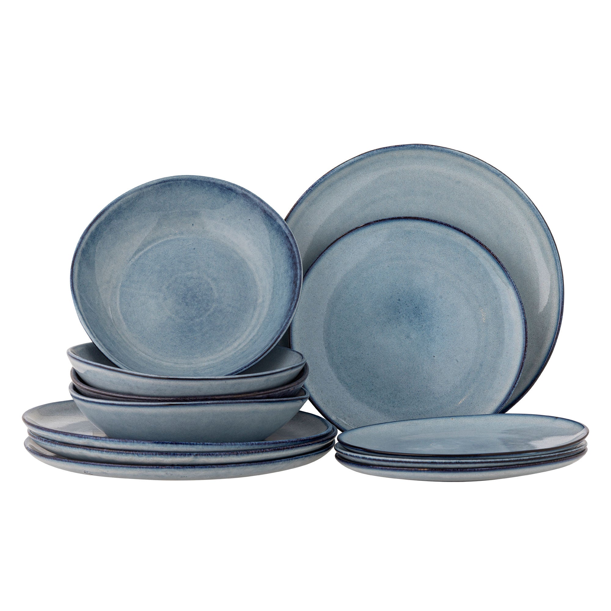 Bloomingville Sandrine Tischservice Set, Blau, Steinzeug