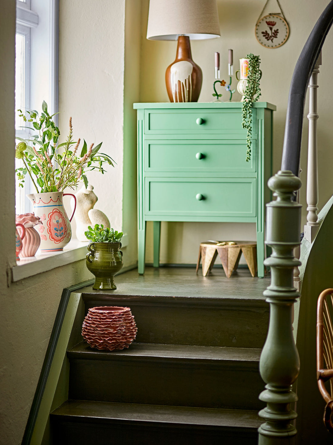 Bloomingville Raia Kräutertopfhäute, Grün, Steinzeug