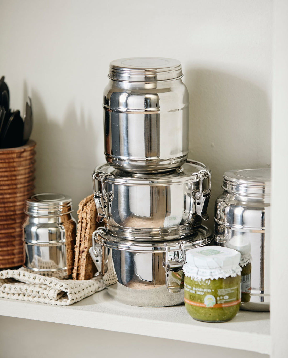 CANI Edelstahl-Vorratsdose mit Deckel – 1100 ml