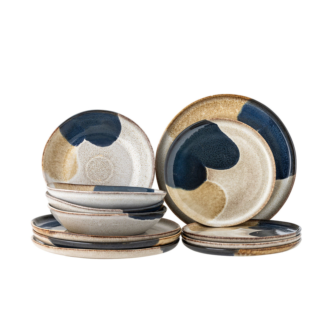 Bloomingville Jules Tischservice Set, Grau, Steinzeug