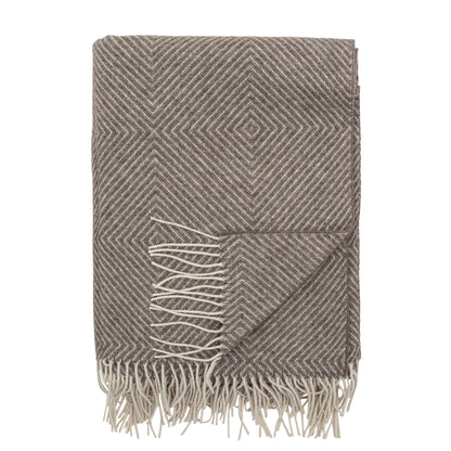 Bloomingville Hoshi Plaid, Brown, Merinowolle