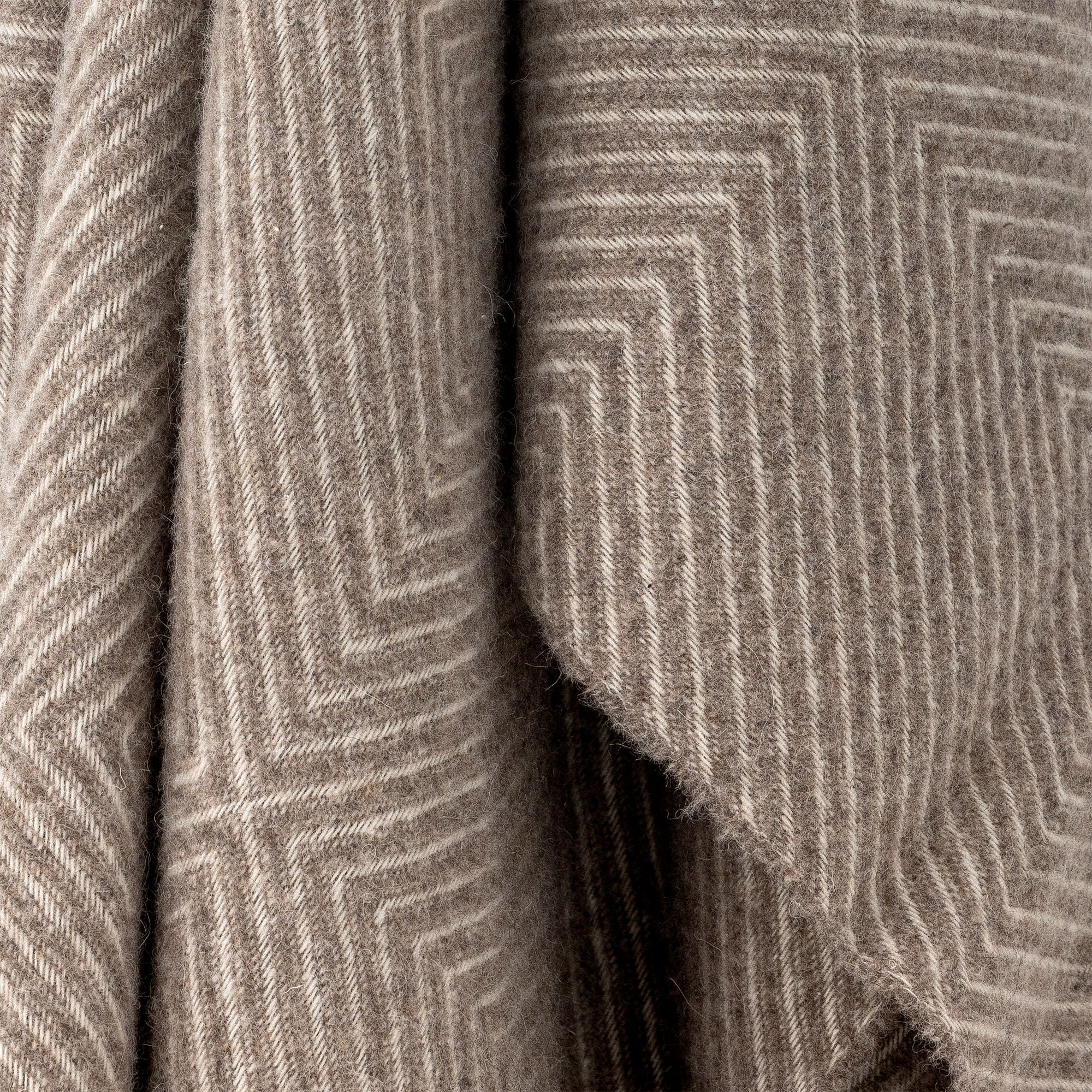 Bloomingville Hoshi Plaid, Brown, Merinowolle