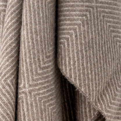 Bloomingville Hoshi Plaid, Brown, Merinowolle