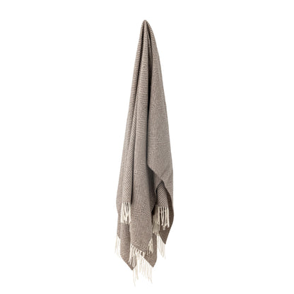 Bloomingville Hoshi Plaid, Brown, Merinowolle