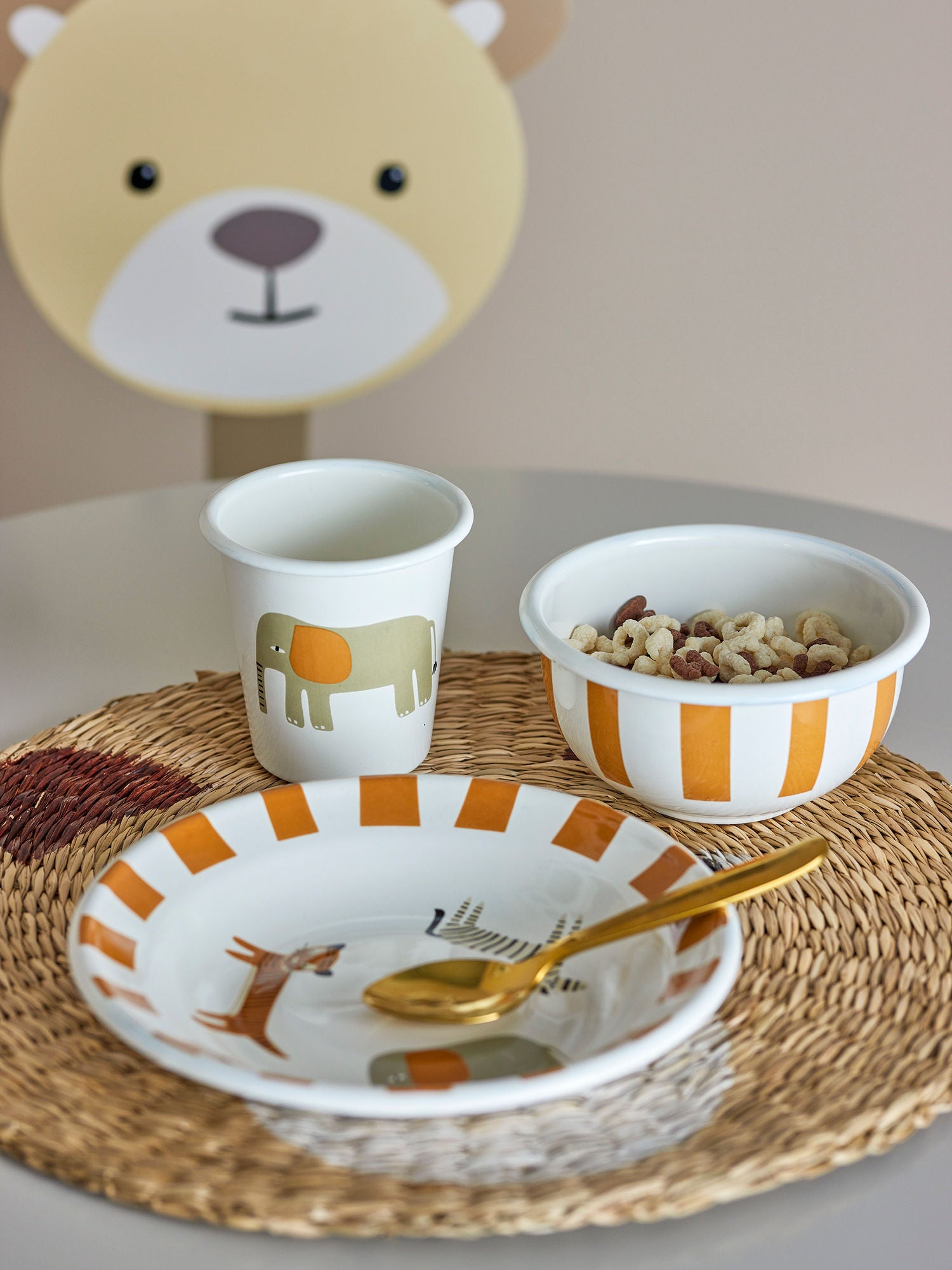 Bloomingville Mini Jesse Stel Set, Orange, Eisen