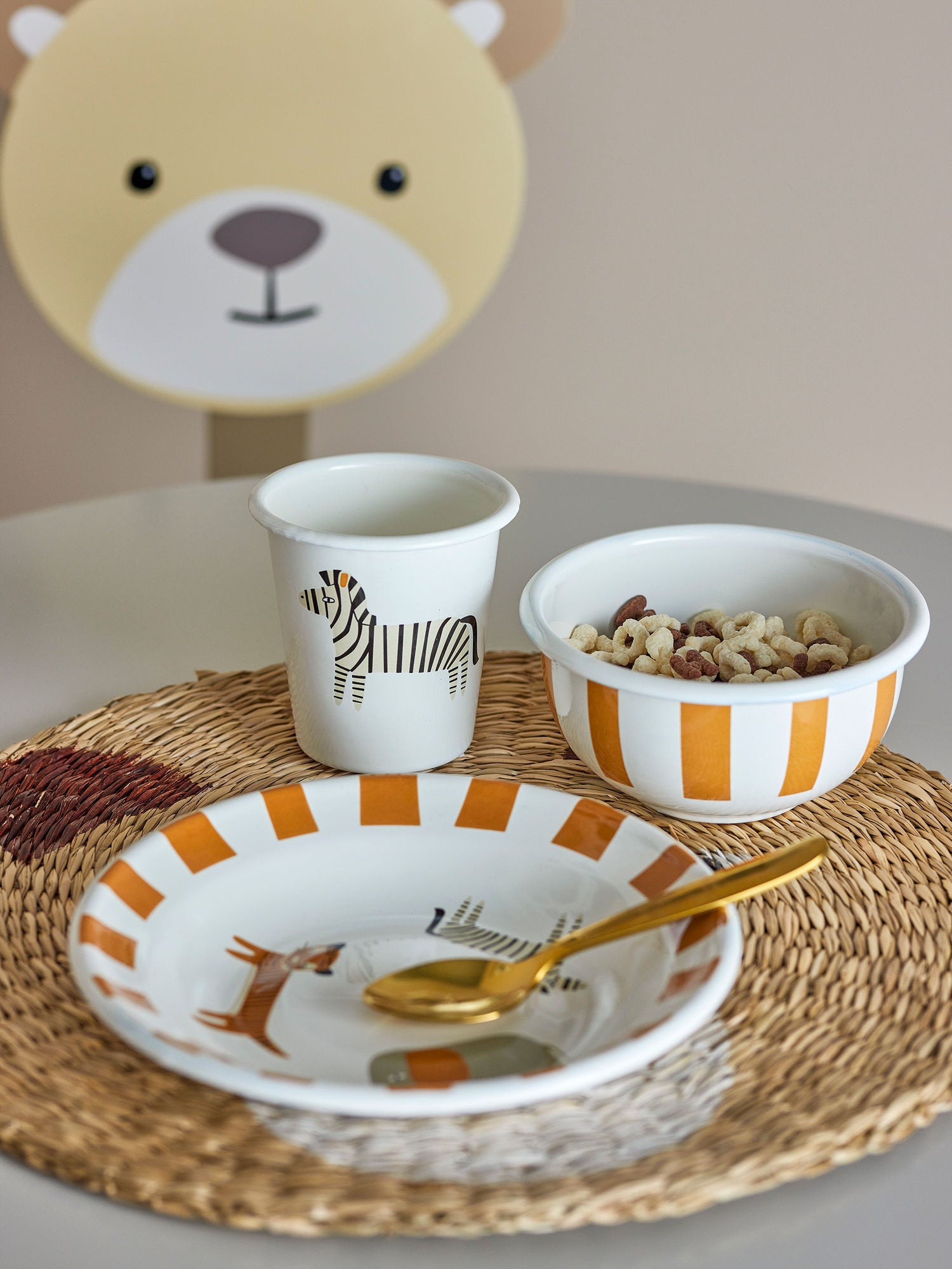 Bloomingville Mini Jesse Stel Set, Orange, Eisen