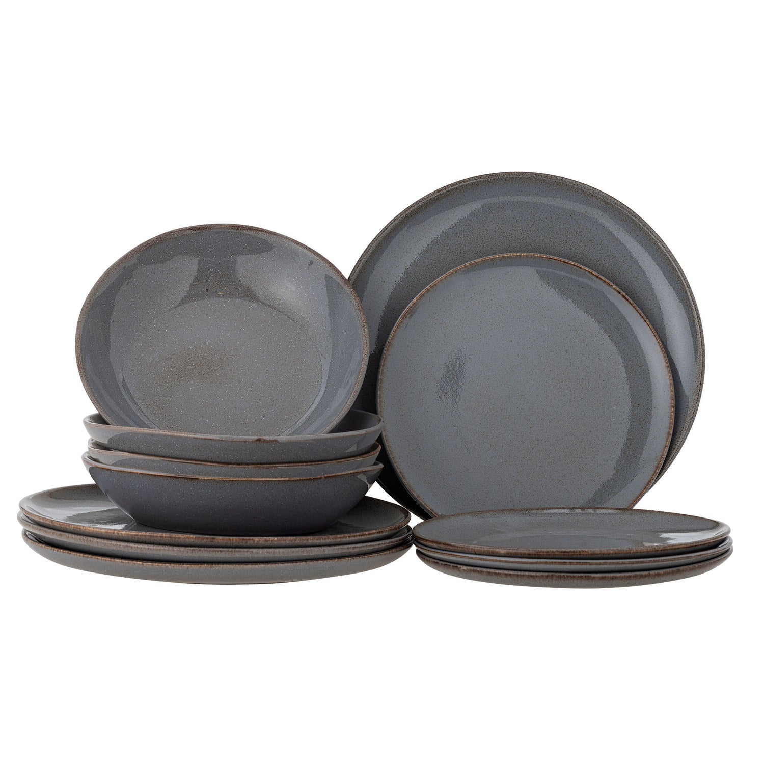Bloomingville Sandrine Tischservice Set, Grau, Steinzeug