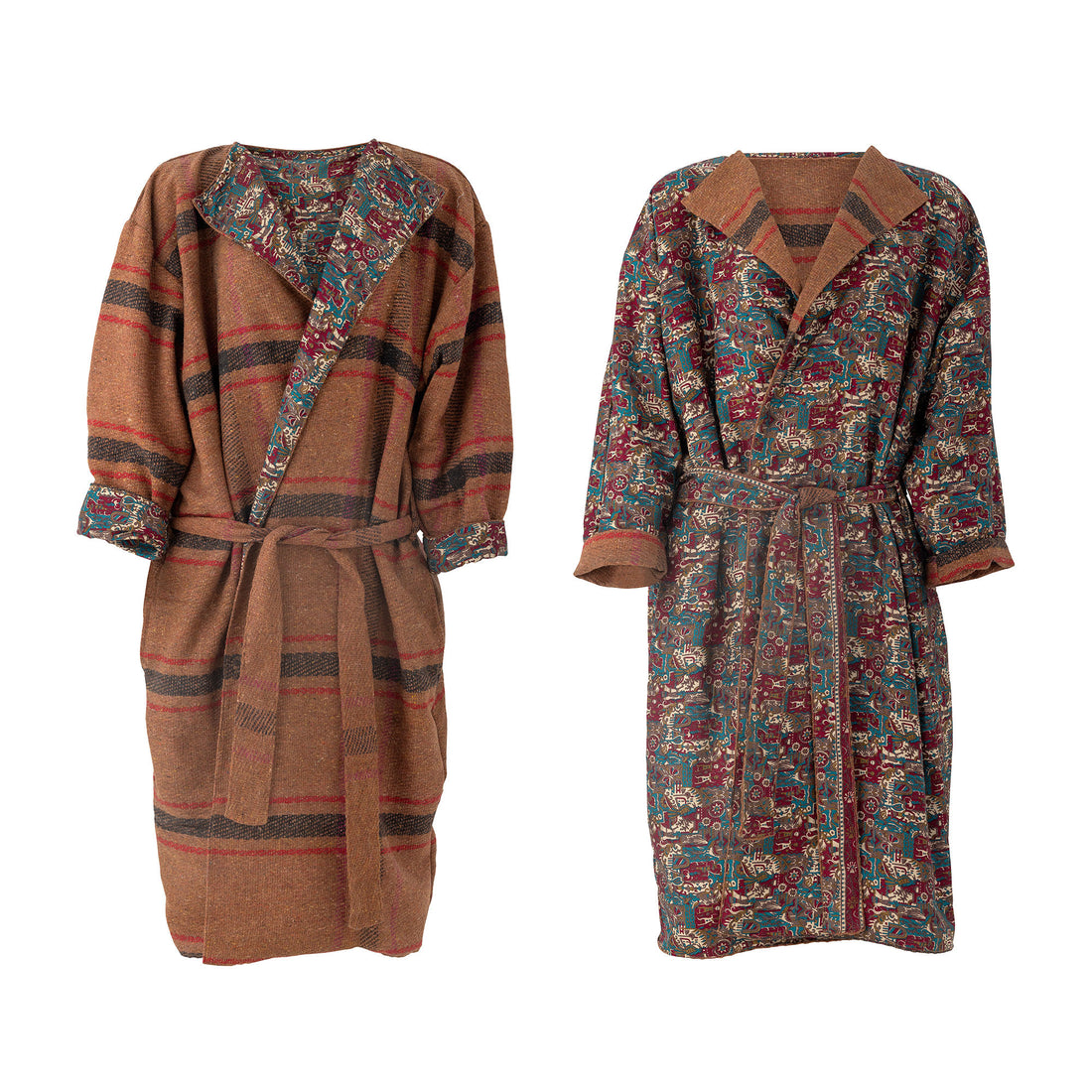 Kreative Kollektion Rieti Kimono, Brown, Upcycled