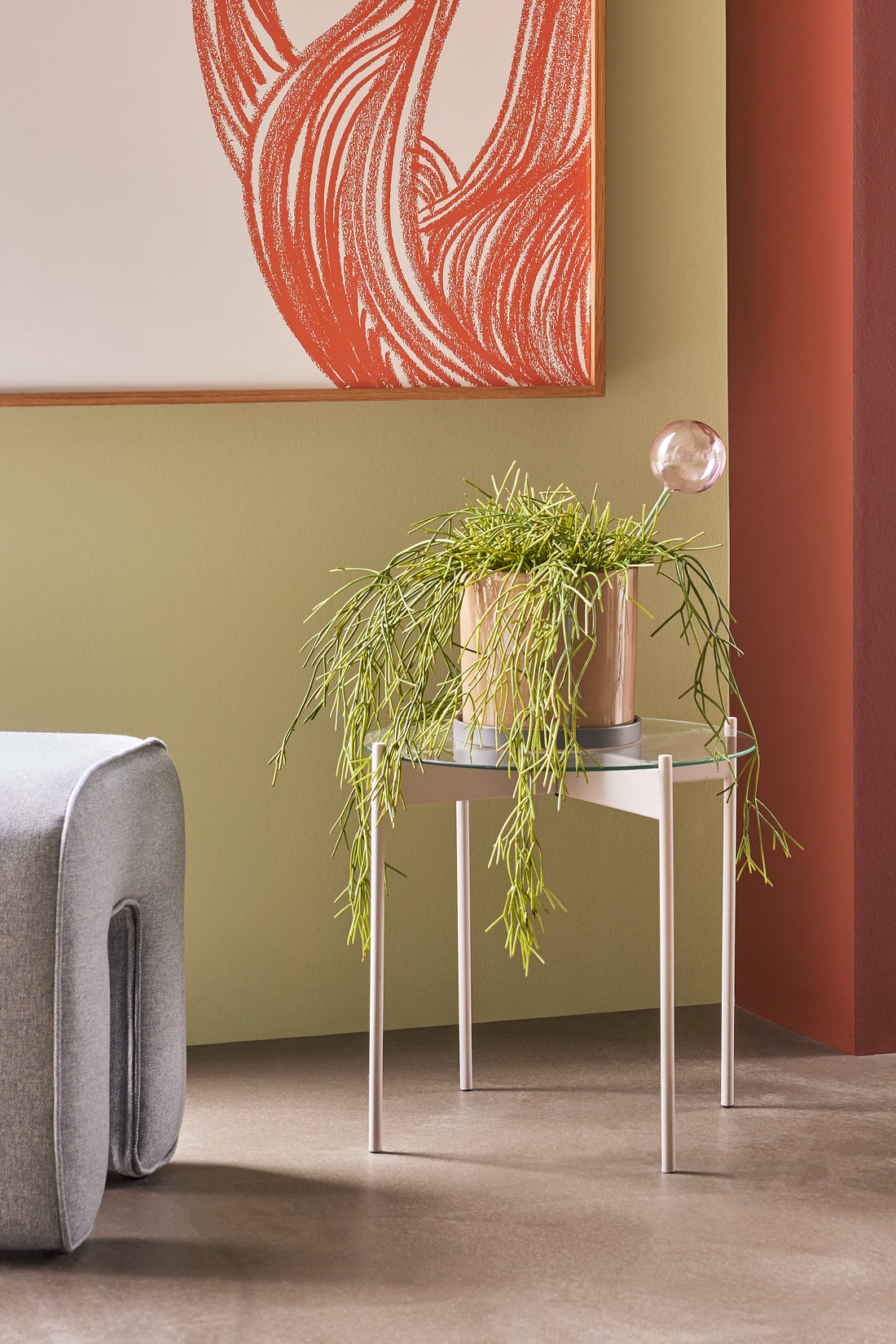 Flora Selvvander Rosa/Grün - 8x8xh27cm