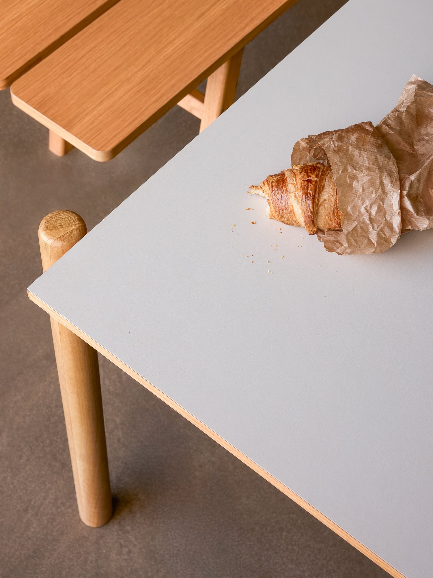 Oblique Esstisch rechteckig grau - 190x107xh75cm