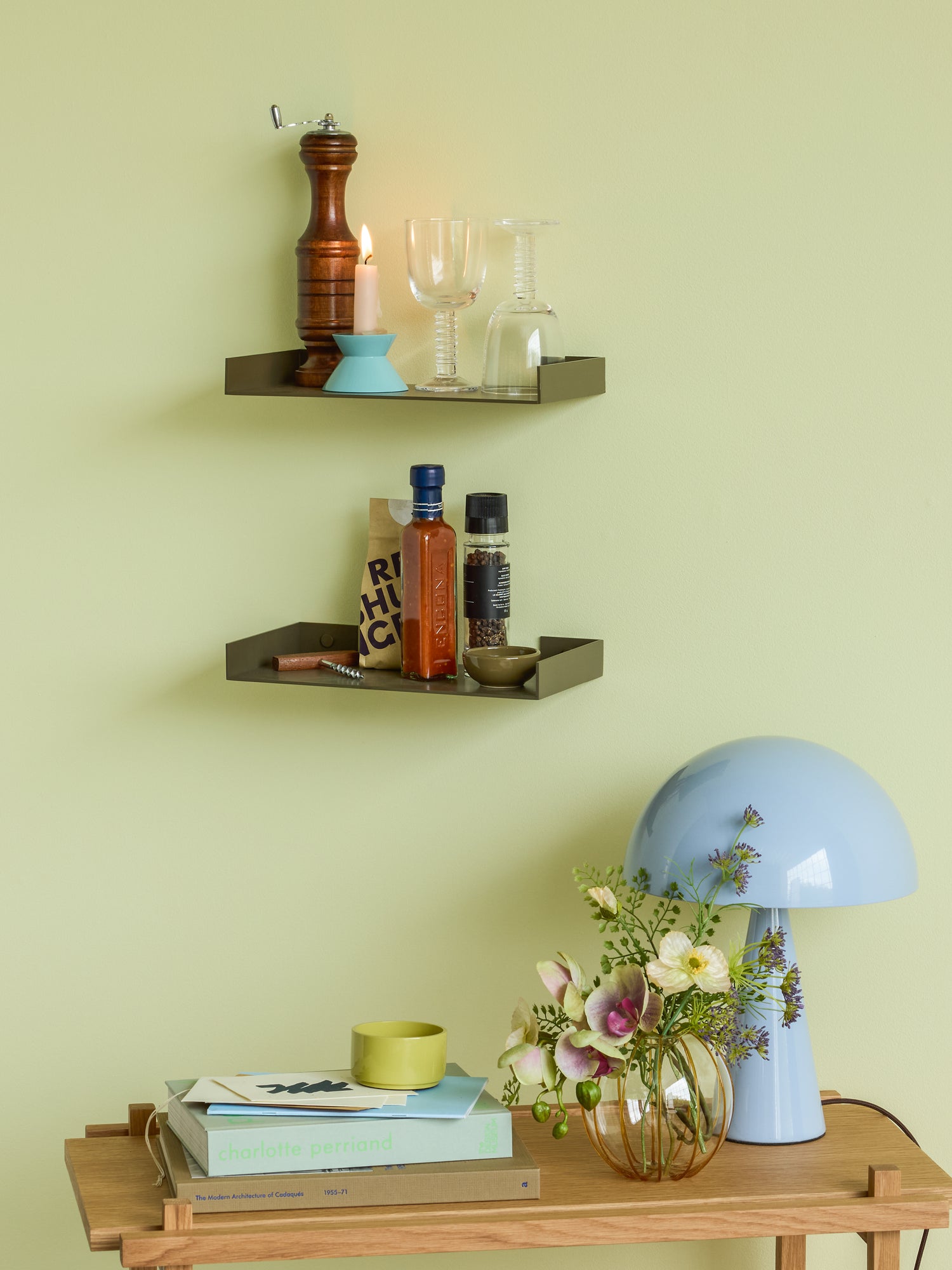 Sheets Bücherregal Dunkelgrün - 30x15xh3cm