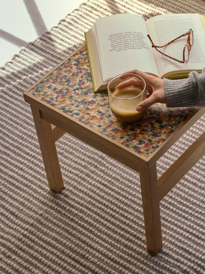 Konfetti-Beistelltisch, mehrfarbig – 40 x 40 x 38 cm