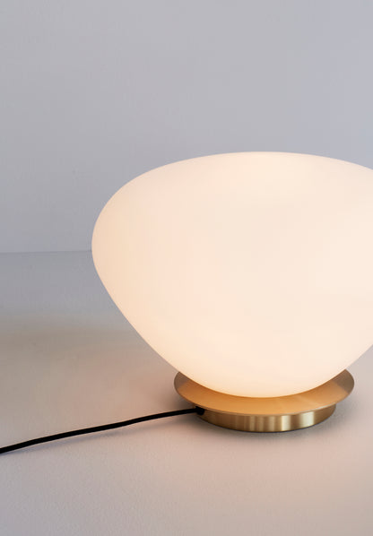 Bohnentischlampe weiß - Ø39xh28cm, E27