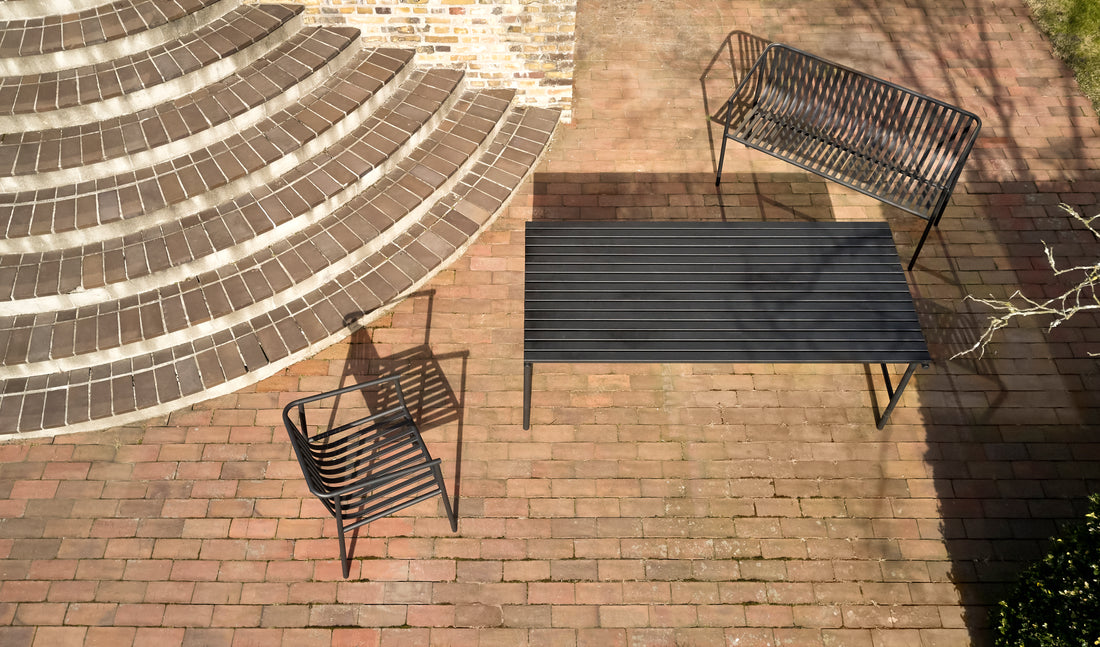 Villa Outdoor-Bank Schwarz – 133 x 59 x 82 cm