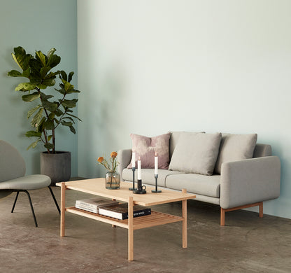 Acorn Couchtisch, quadratisch, Natur – 120 x 57 x 46 cm