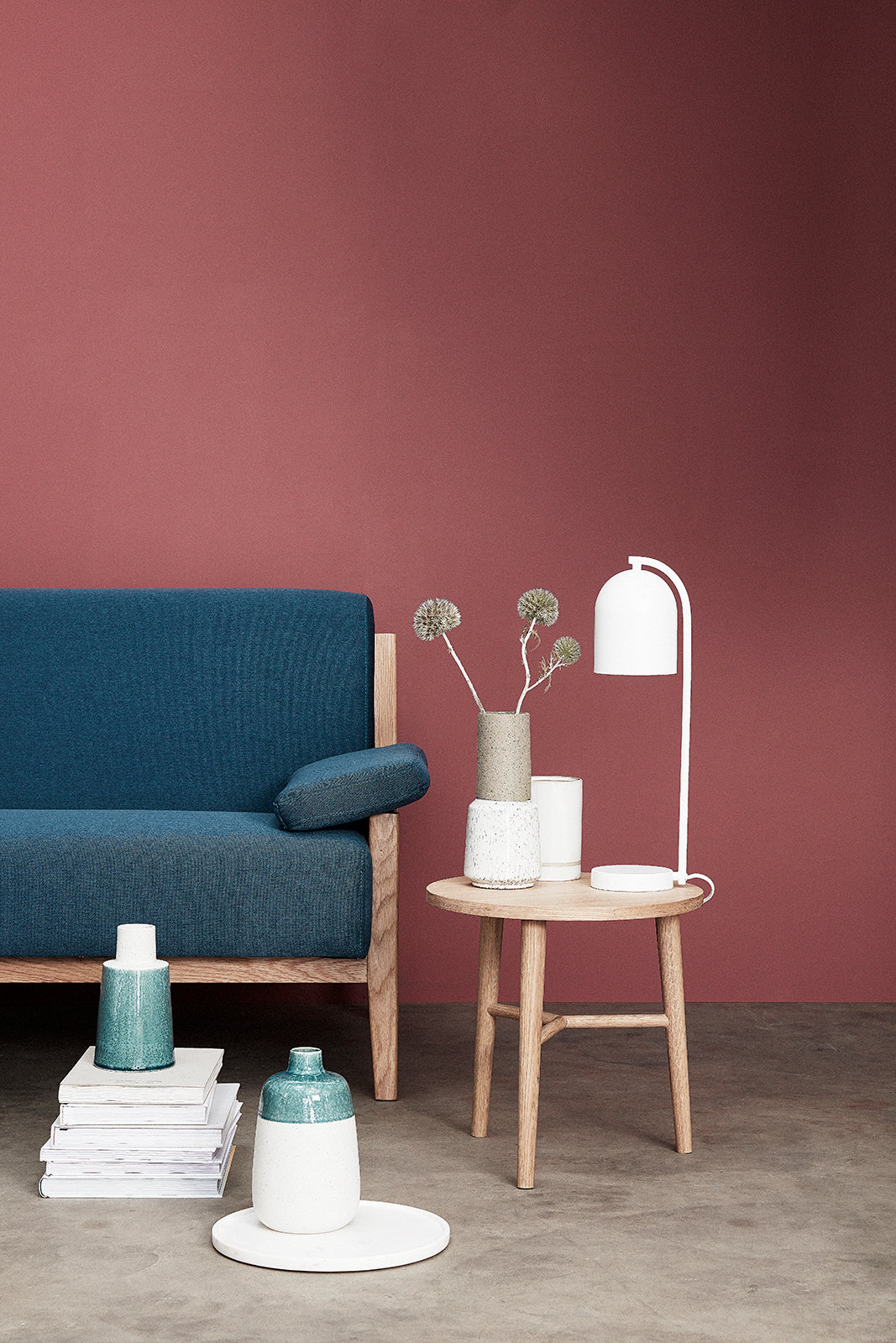 Schüchterne Tischlampe weiß - Ø12xh50cm, e14/25w