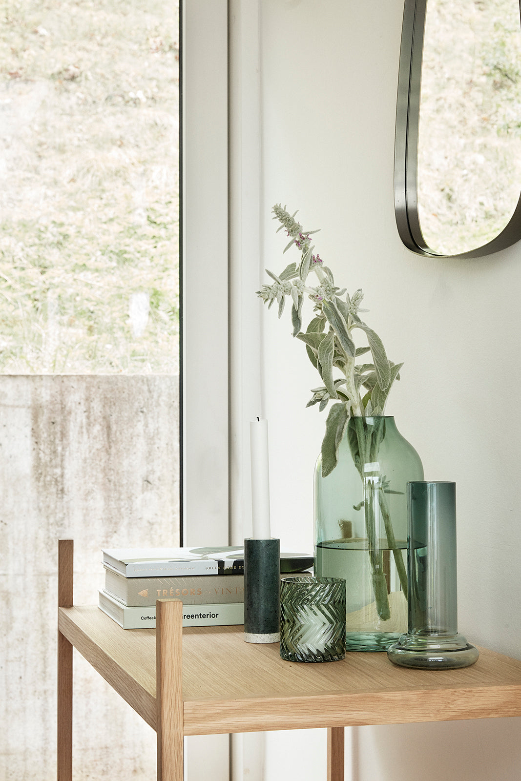 Bibliotheks-Bücherregal klein natur - 80x45xh90cm