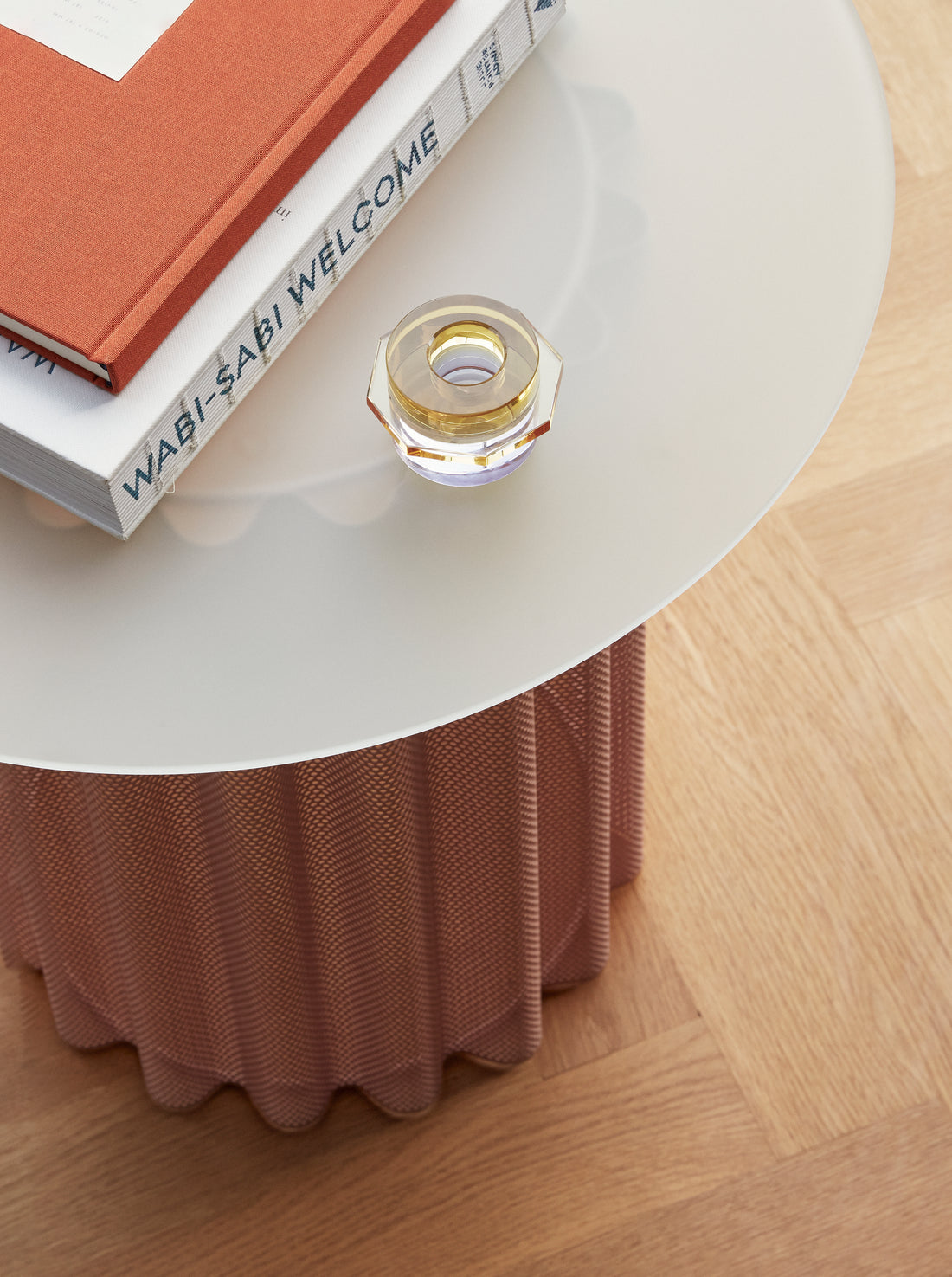 Kiosk-Kerzenständer Gelb/Lila (2er-Set) – ø6xh4cm