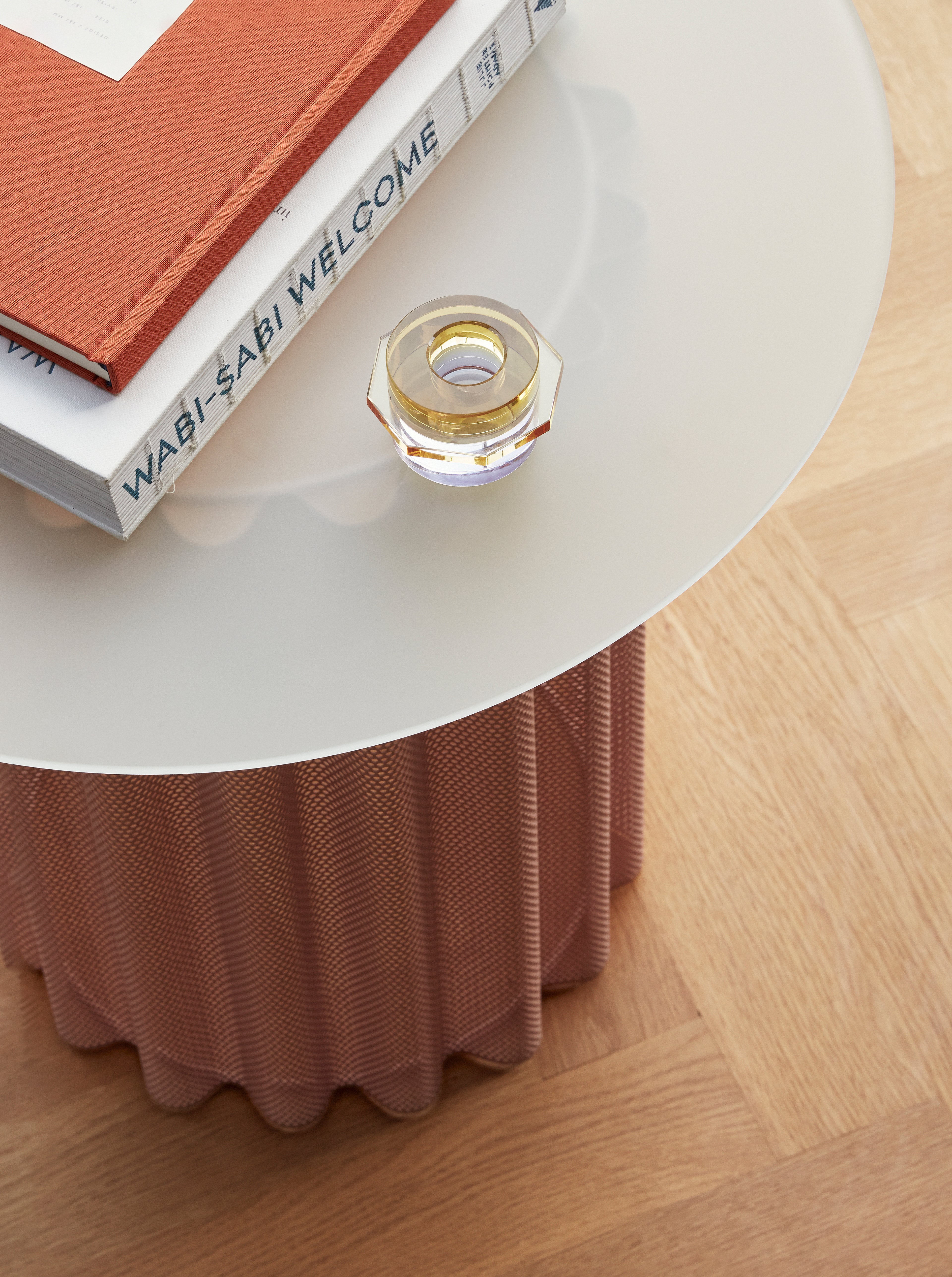 Kiosk-Kerzenständer Gelb/Lila (2er-Set) – ø6xh4cm