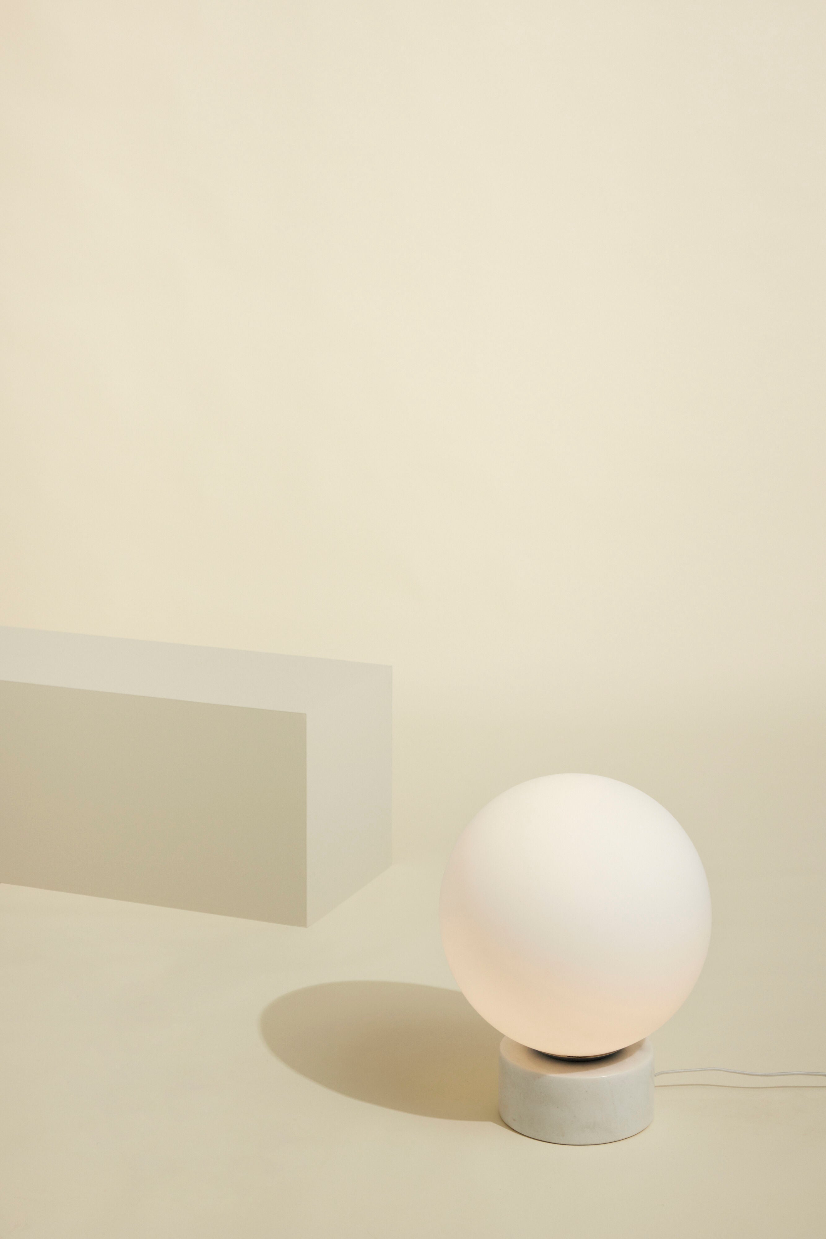 Kugelstehlampe weiß - Ø40xh50cm, E27/40W