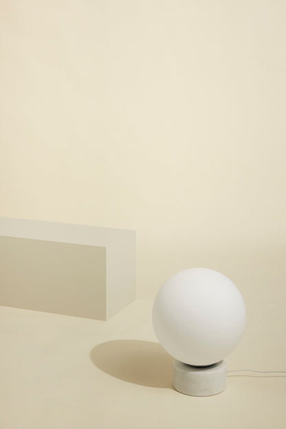 Kugelstehlampe weiß - Ø40xh50cm, E27/40W