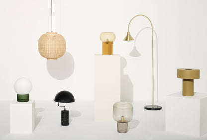 Podiumstischlampe Bernsteinfarbe - Ø25xH36cm