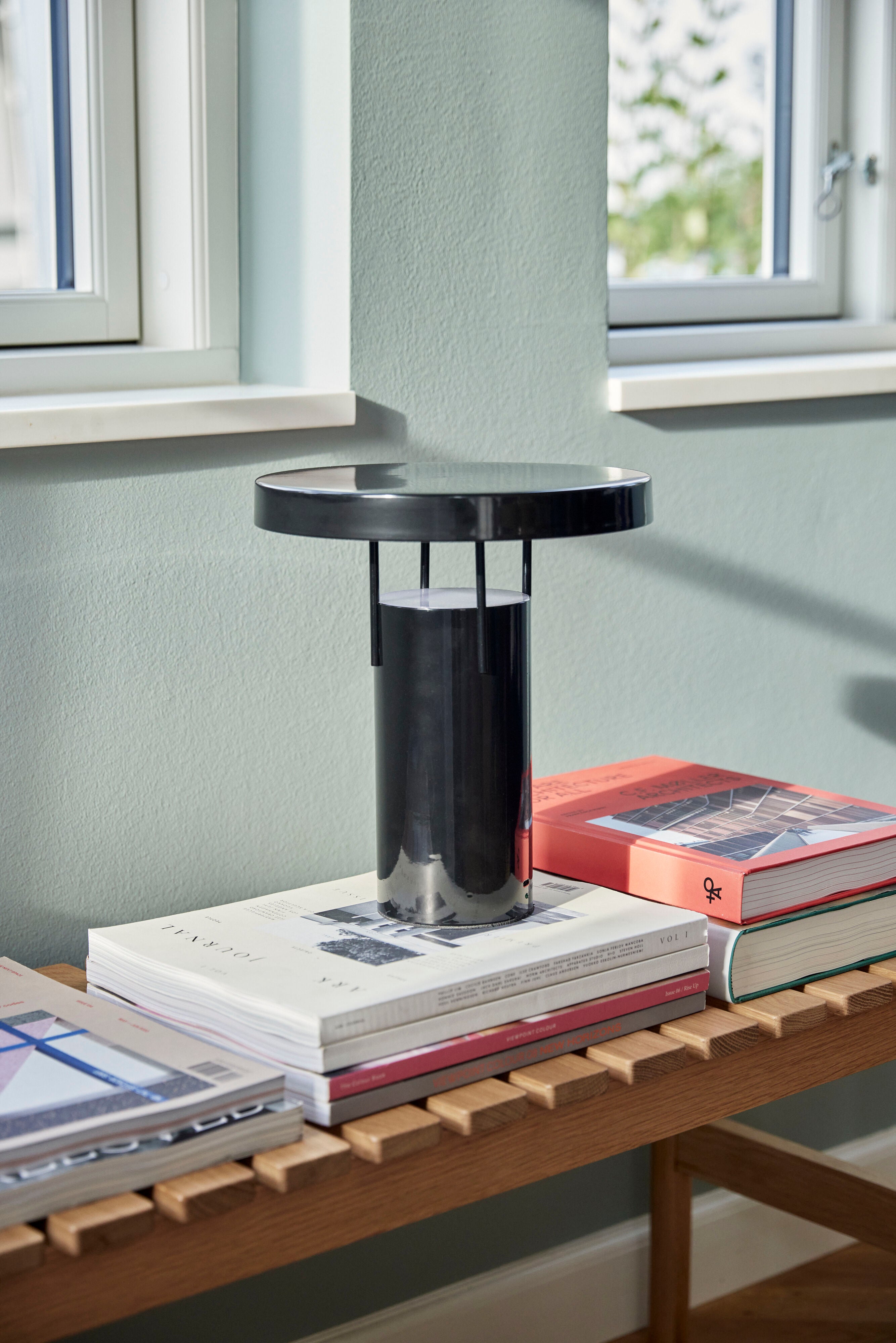 Bringme tragbare Lampe schwarz - Ø25xh28cm