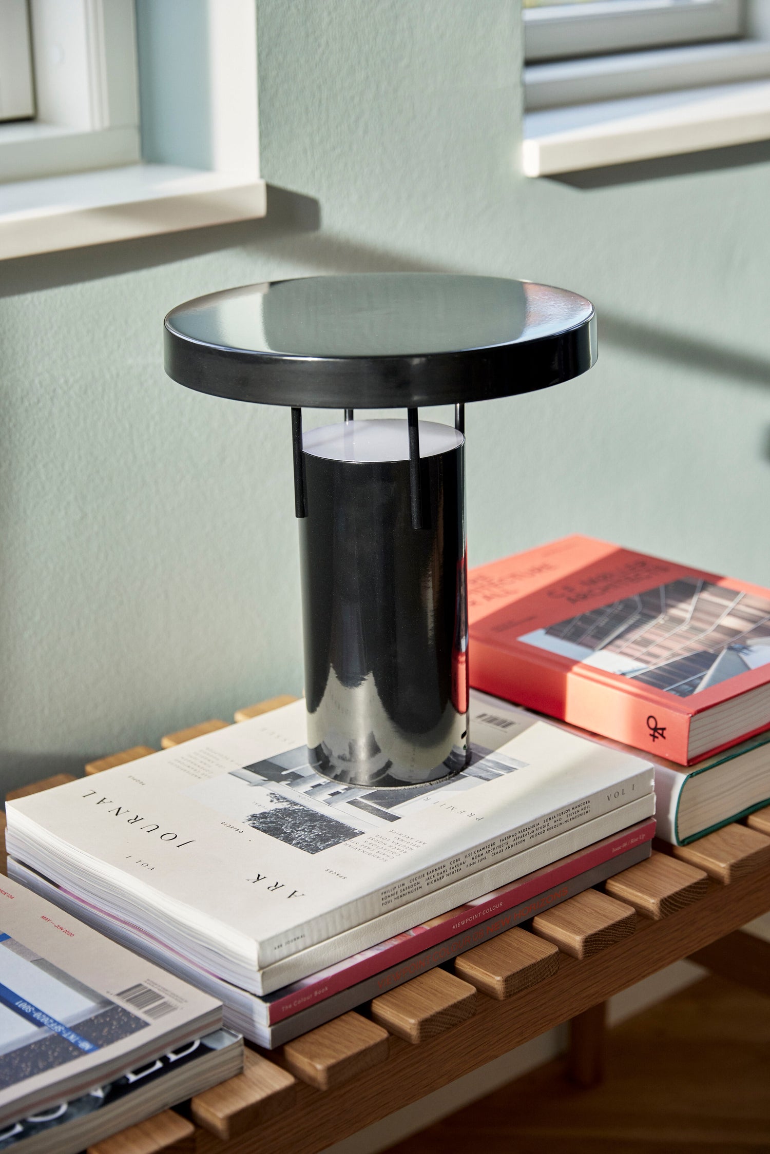 Bringme tragbare Lampe schwarz - Ø25xh28cm