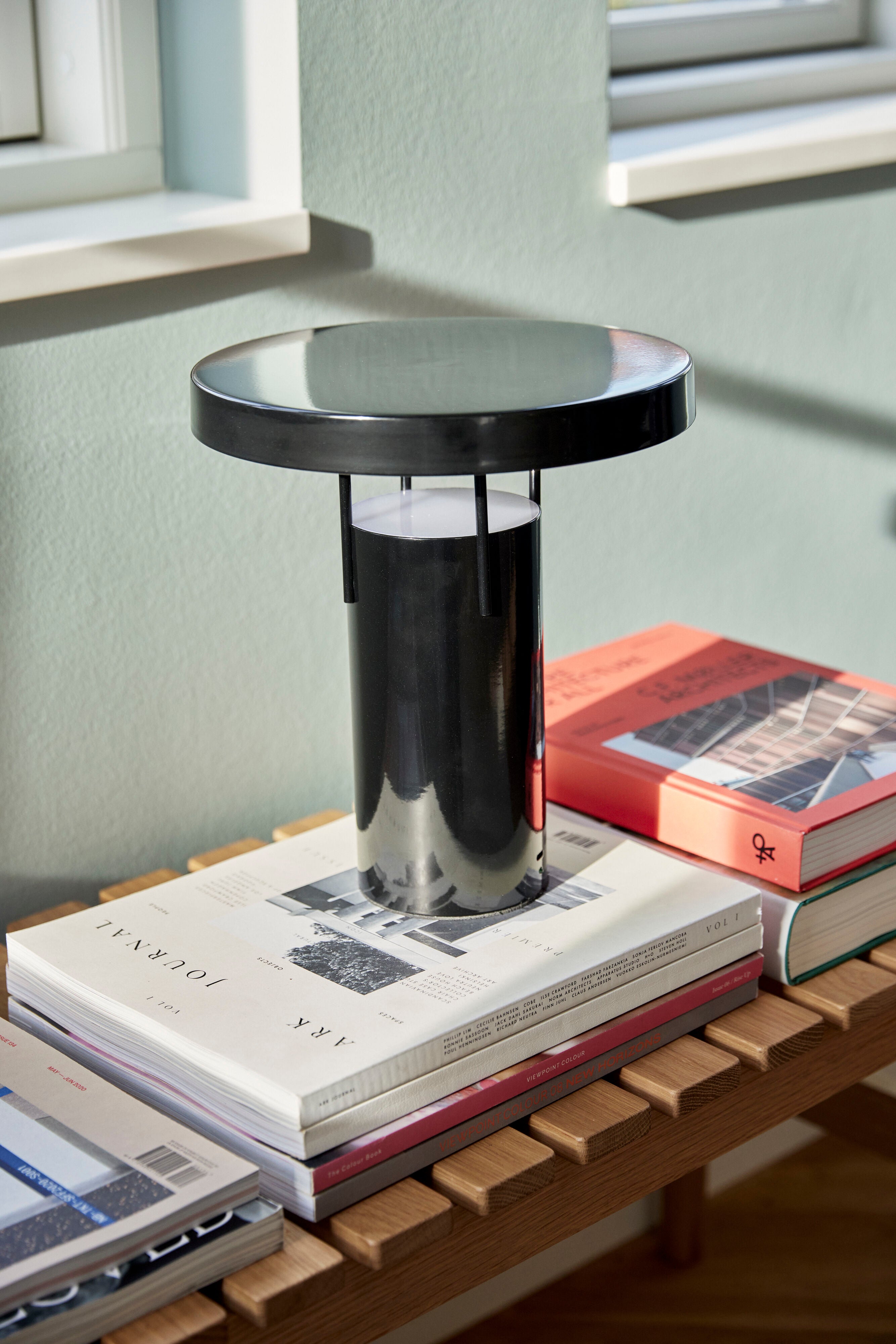 Bringme tragbare Lampe schwarz - Ø25xh28cm