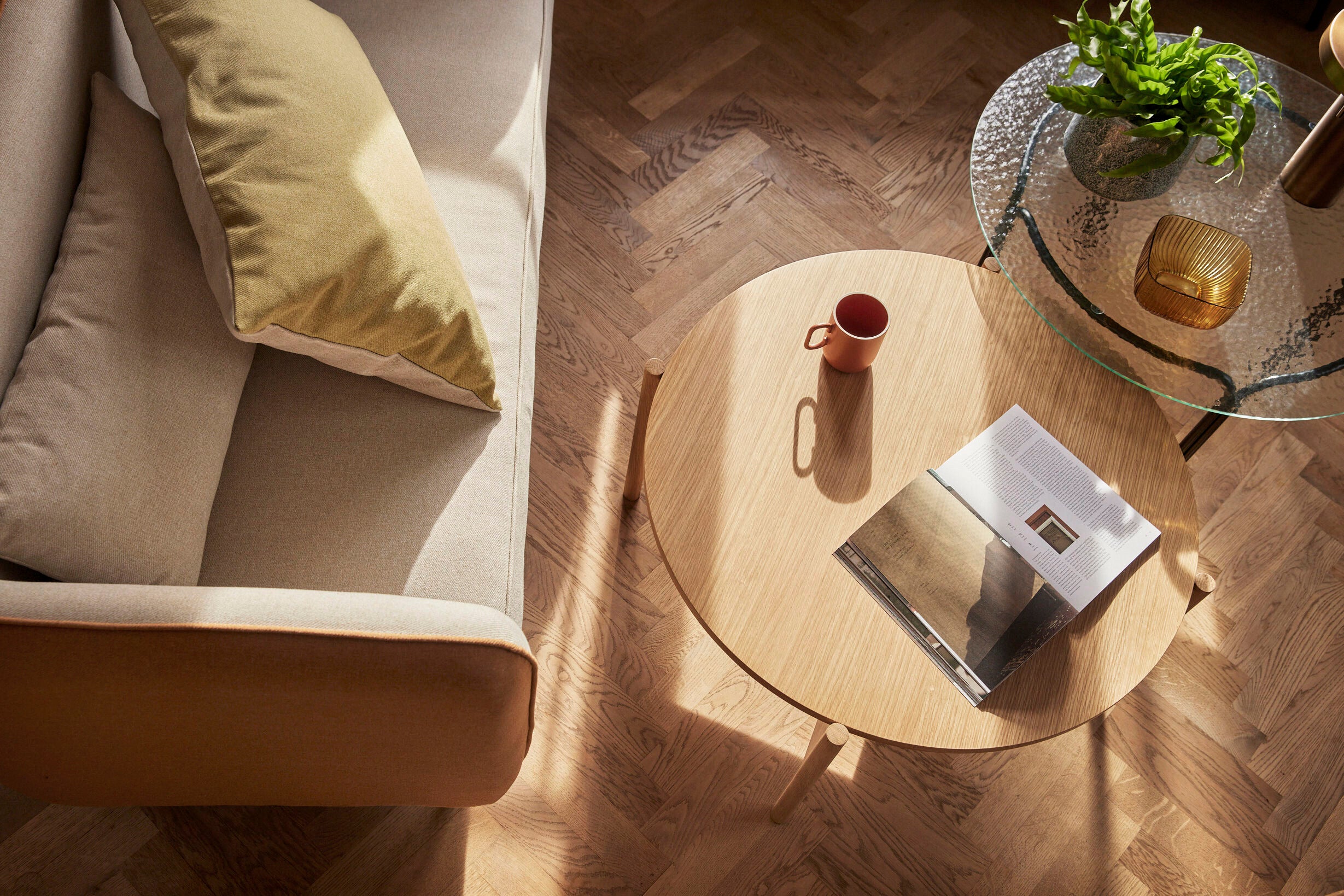 Heritage Couchtisch Natur - Ø86xh40cm