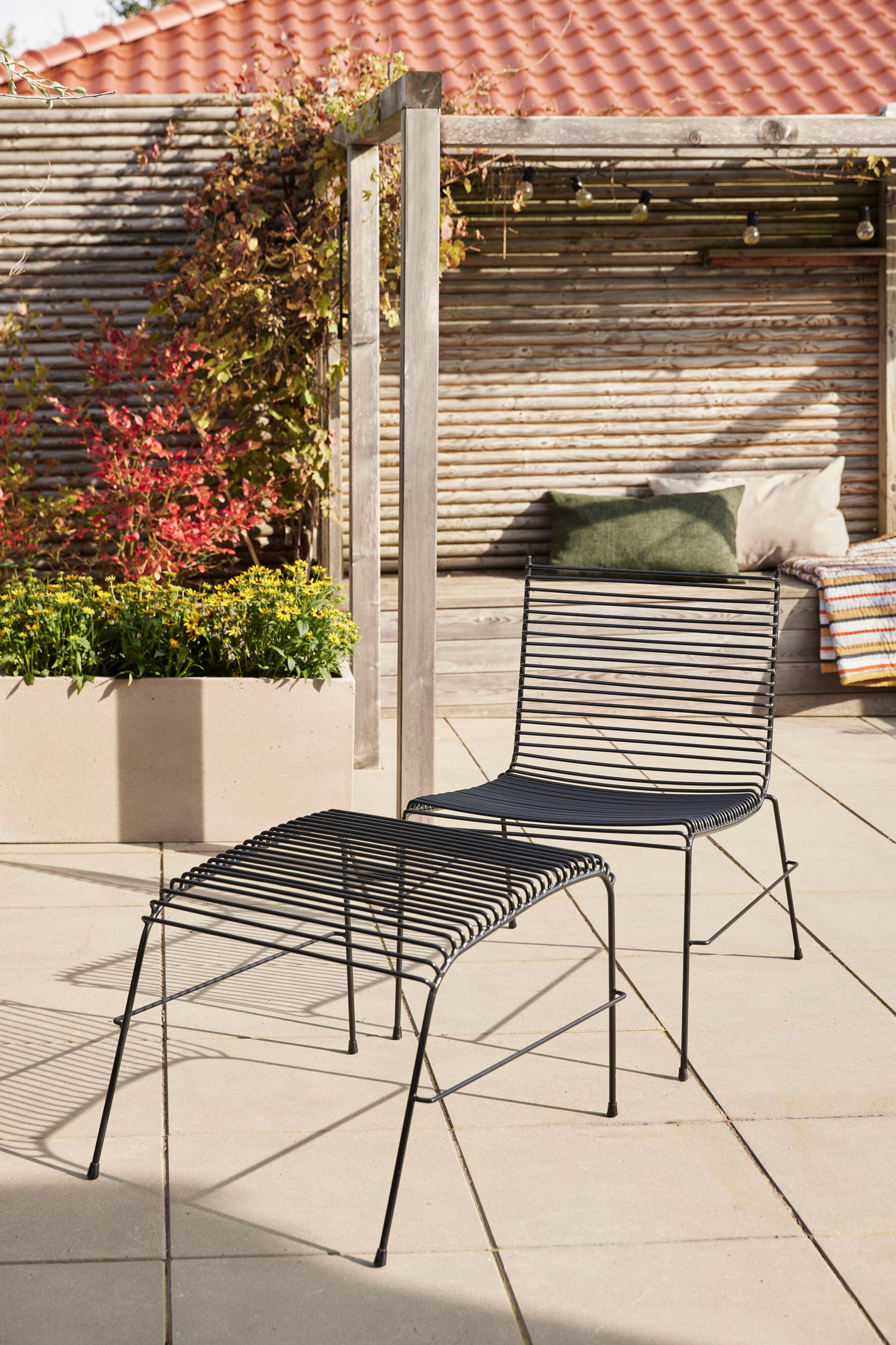 String Lounge Chair Schwarz - 57x75xh80cm