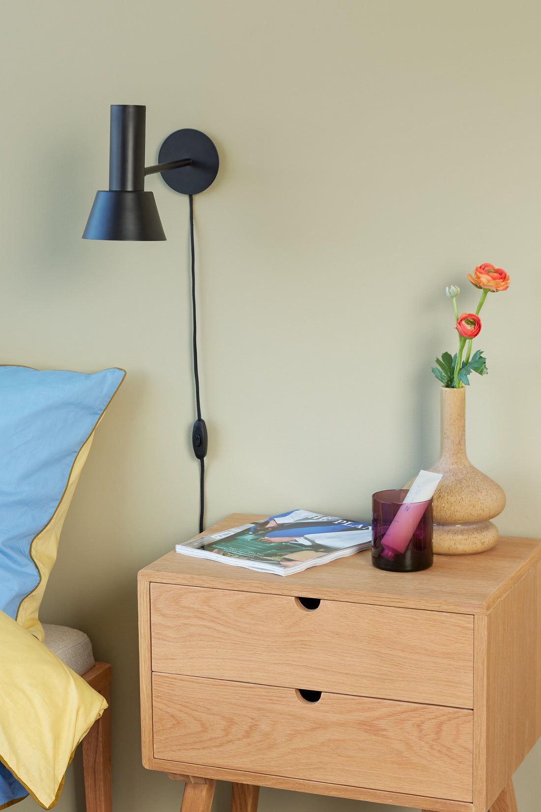 Tippen Sie auf Wandlampenschwarz - 12x29xh20cm, E14