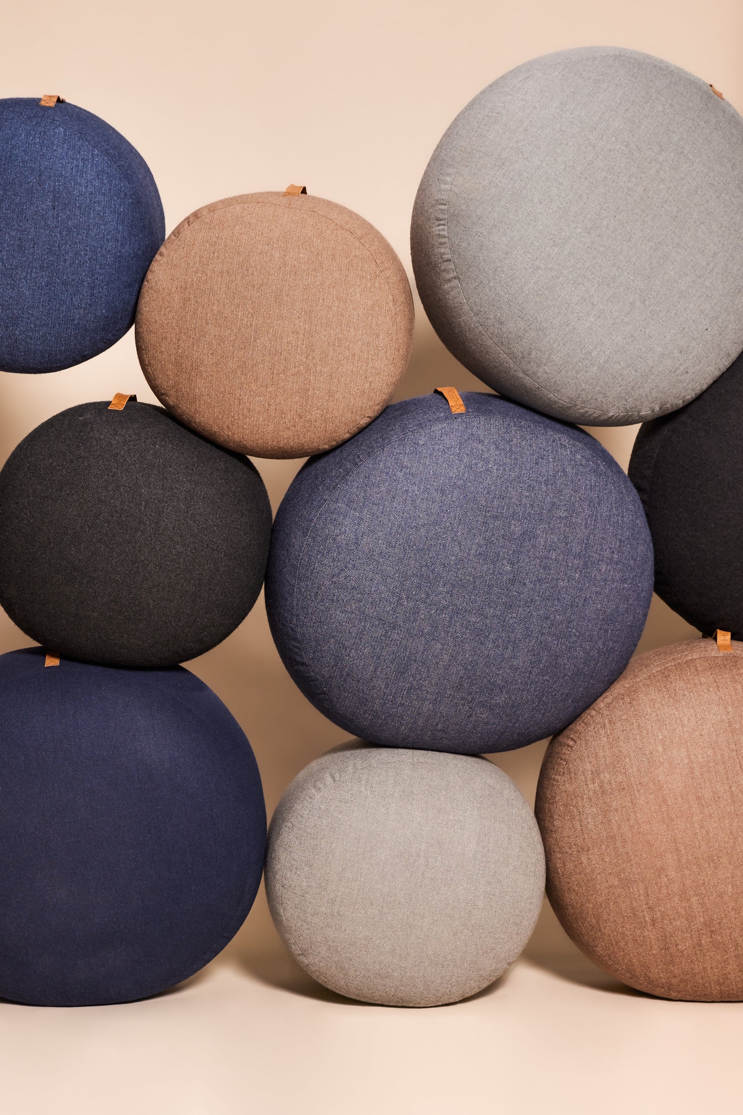 Mochi Pouf Ø70 Blau - Ø70xh35cm