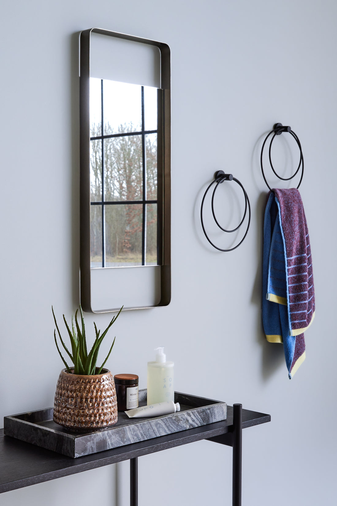 Bewusster Wandspiegel kleiner Nickel - 31xh76cm