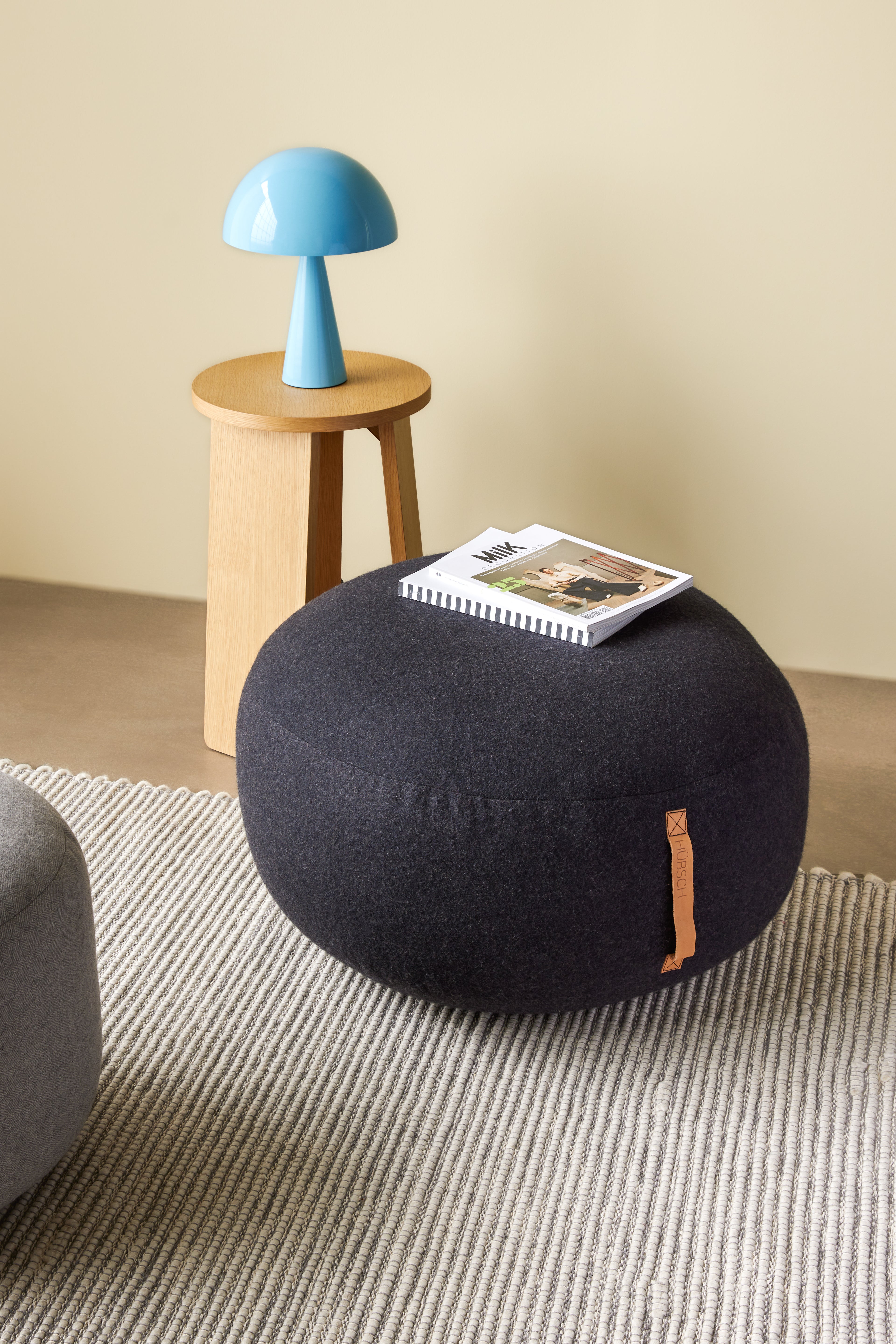 Mochi PUF Ø70 Dunkelgrau - Ø75xh35cm