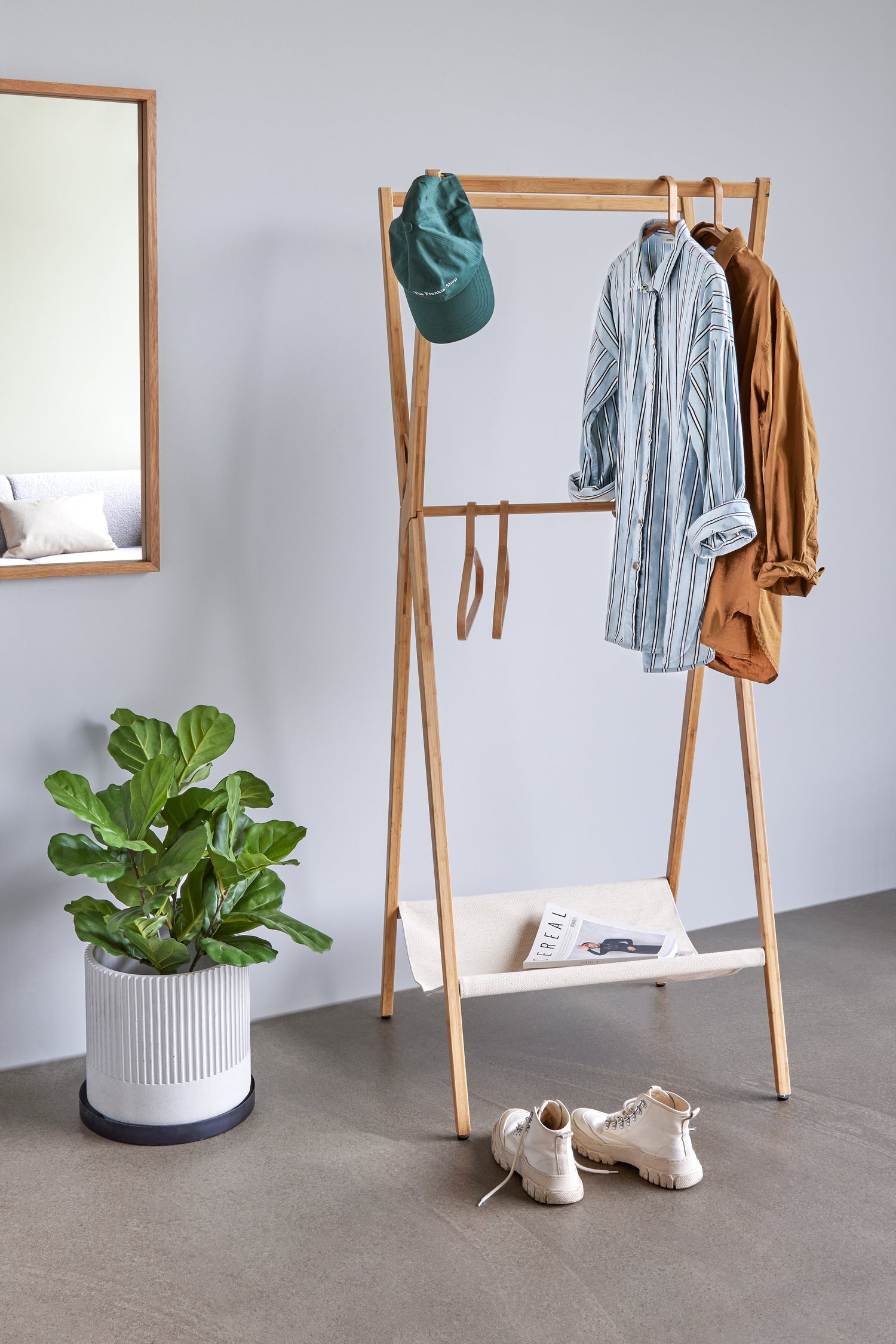 Bambus -Kleidungsständer Nature - 66x71xh170cm