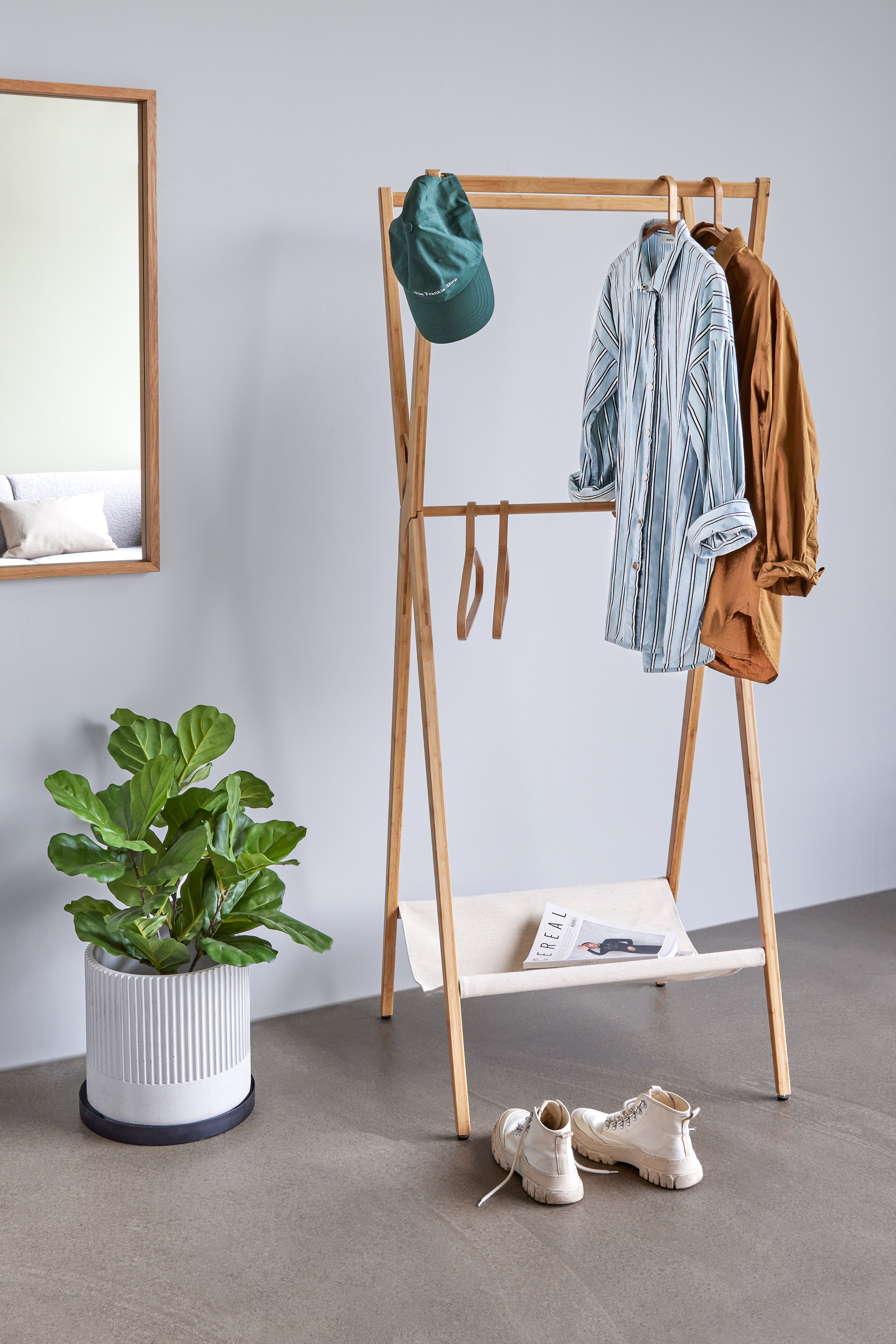 Bambus -Kleidungsständer Nature - 66x71xh170cm