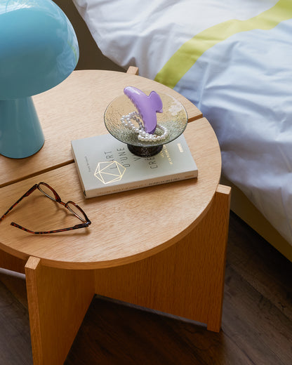 Mushtischlampe Mini Hellblau - Ø25xH33cm E14