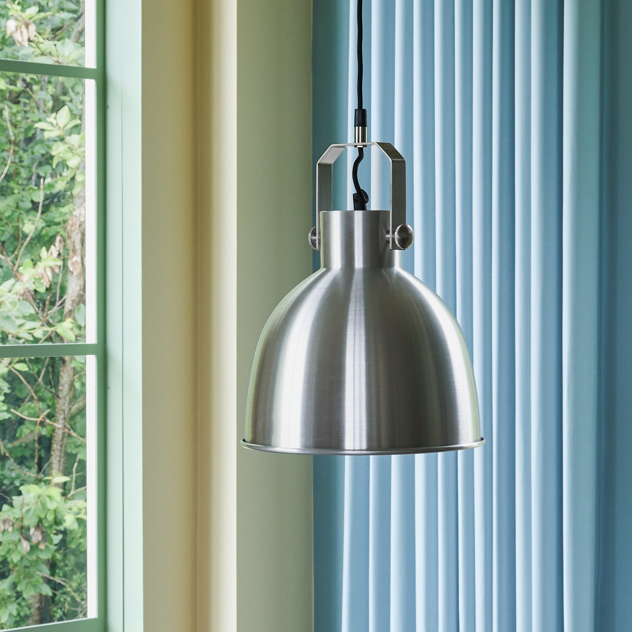 Klar angehender gebürsteter Stahl - Ø29XH41CM, E27/40W