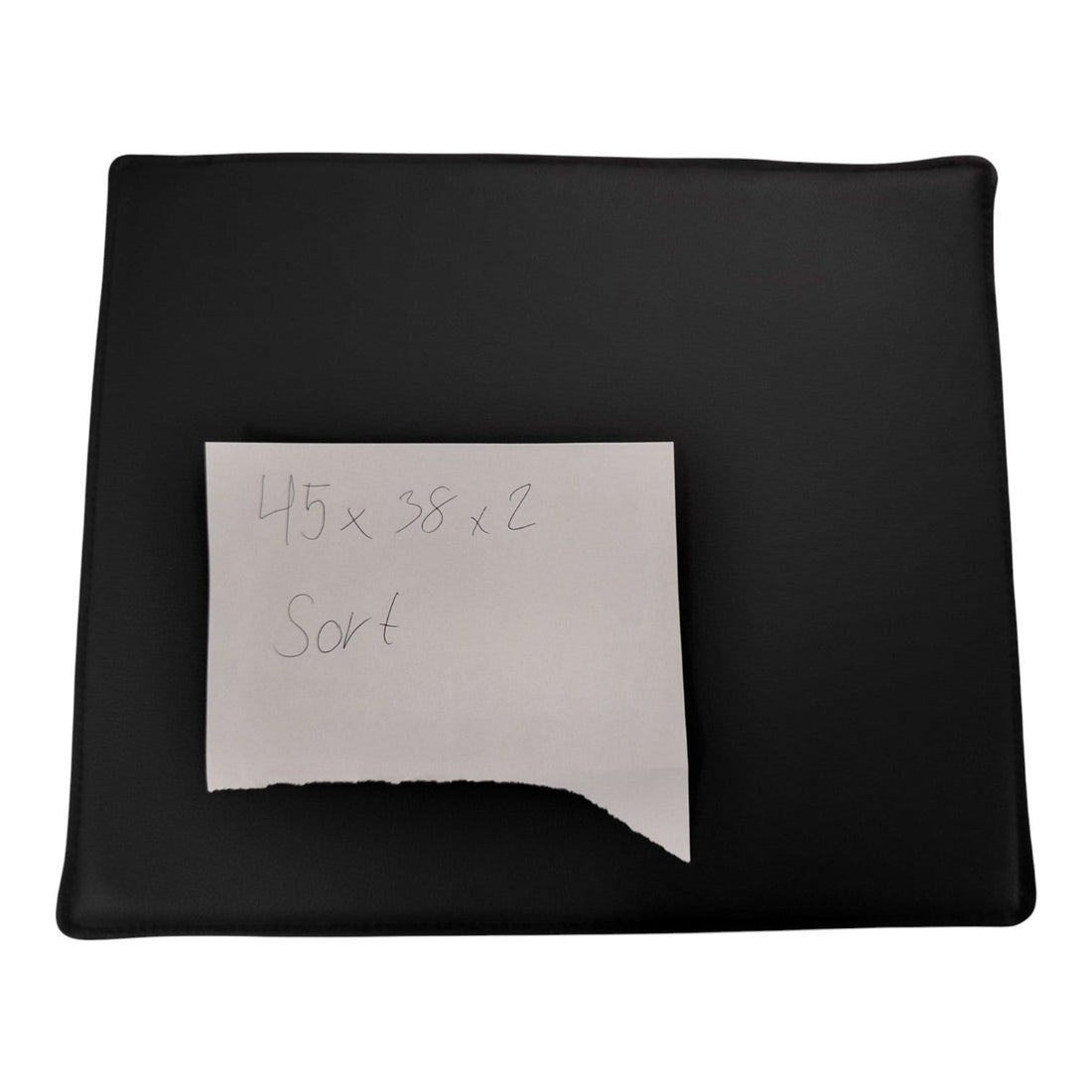 45x38 cm schwarzes Lederkissen