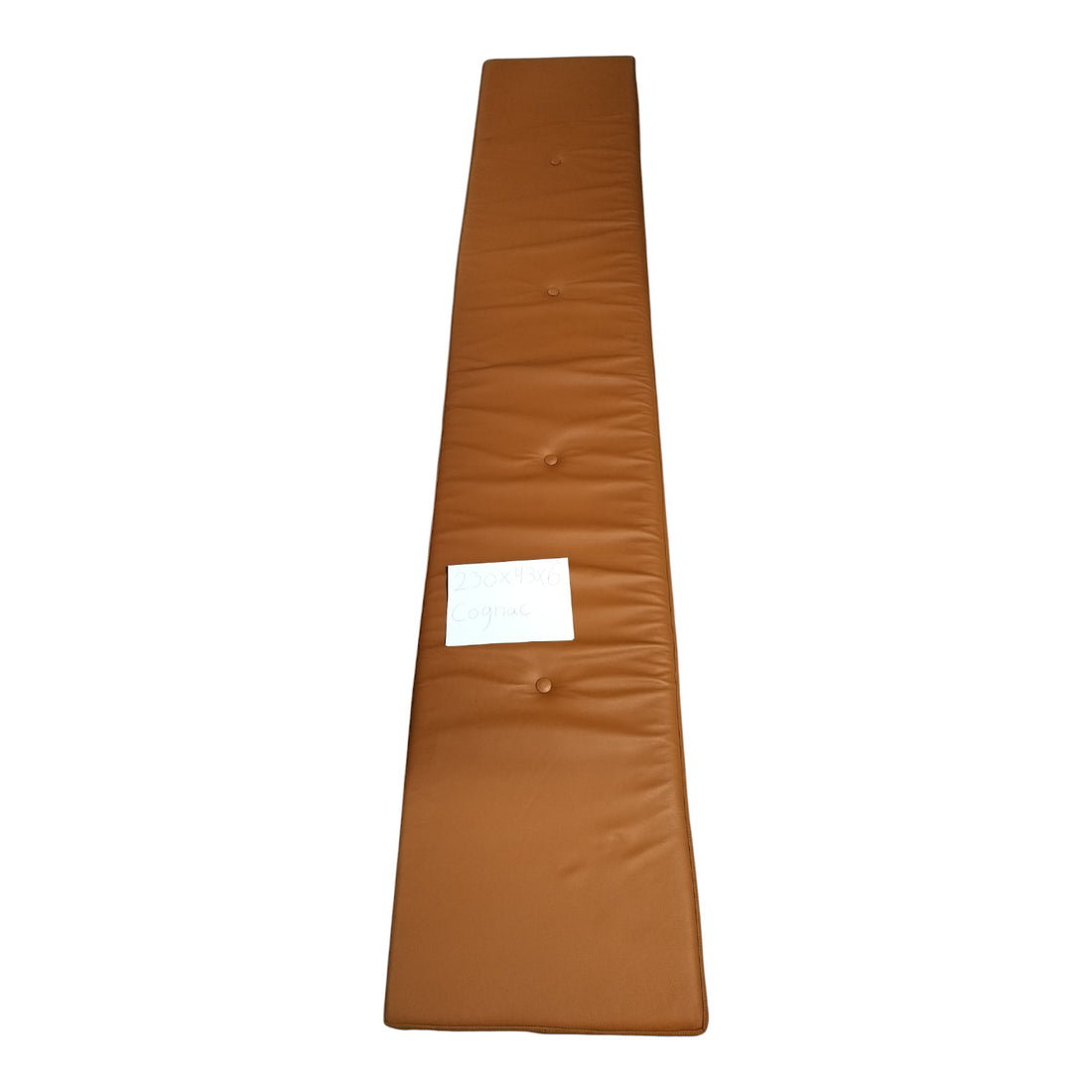 Restabschnitt - 230x40x4 in Cognac -Leder mit 4 Tasten