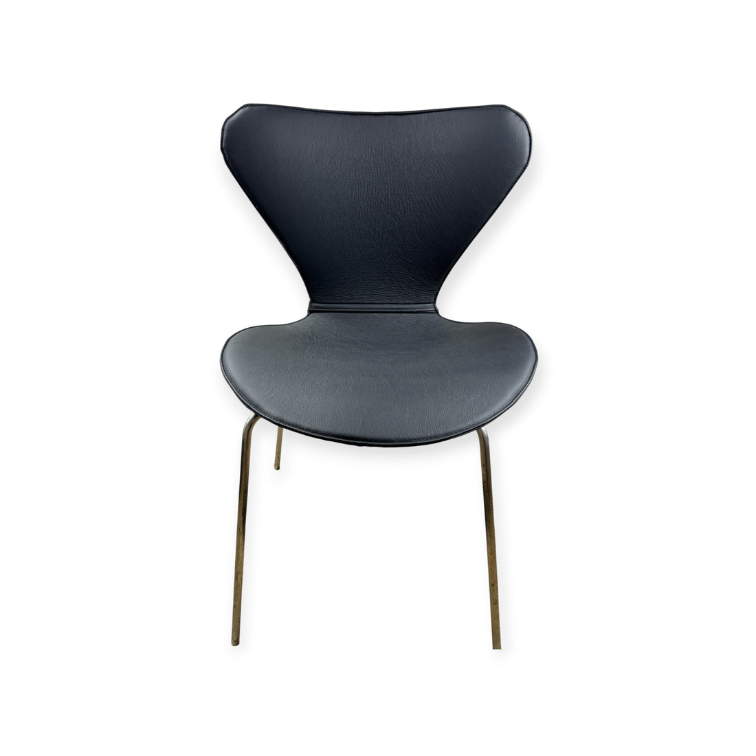 Vollständige Abdeckung für Arne Jacobsen 3107 Stuhl in schwarzem Leder