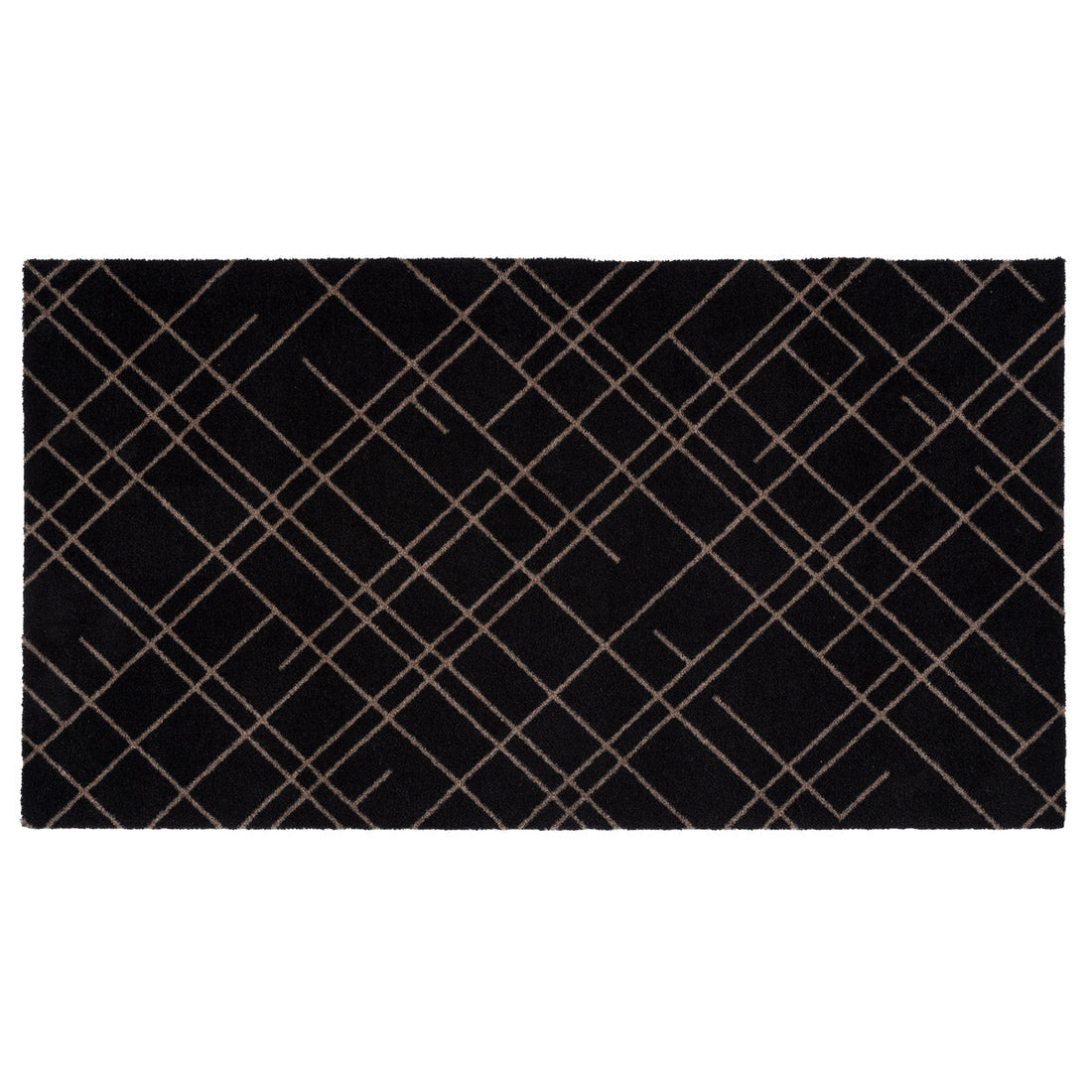 Bodenmatte 67 x 120 cm - Linien/Sandschwarz