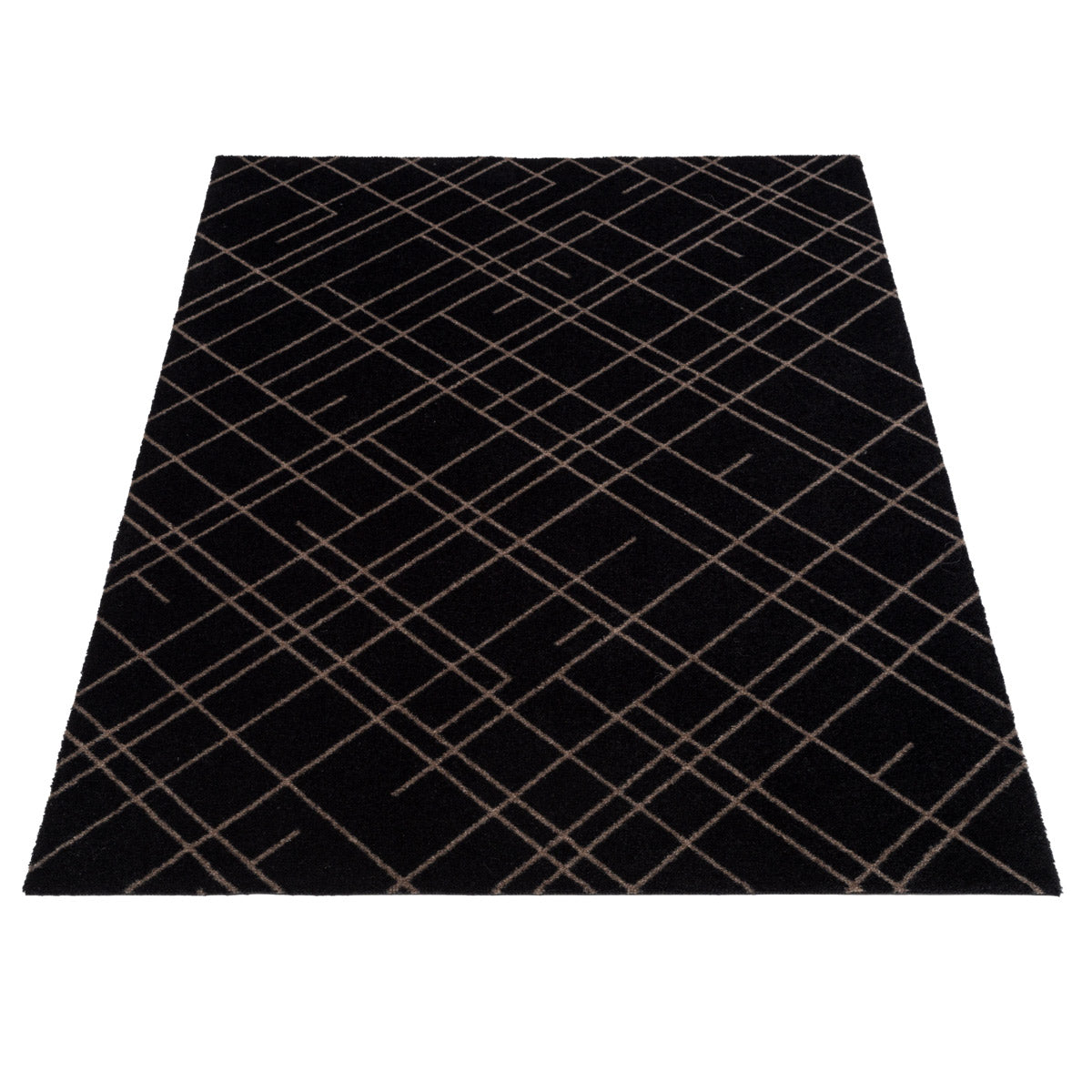 Bodenmatte 90 x 130 cm - Linien/Sandschwarz