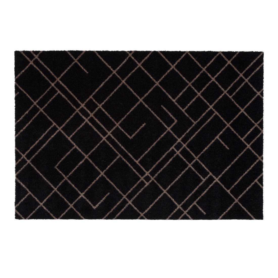Bodenmatte 60 x 90 cm - Linien/Sandschwarz