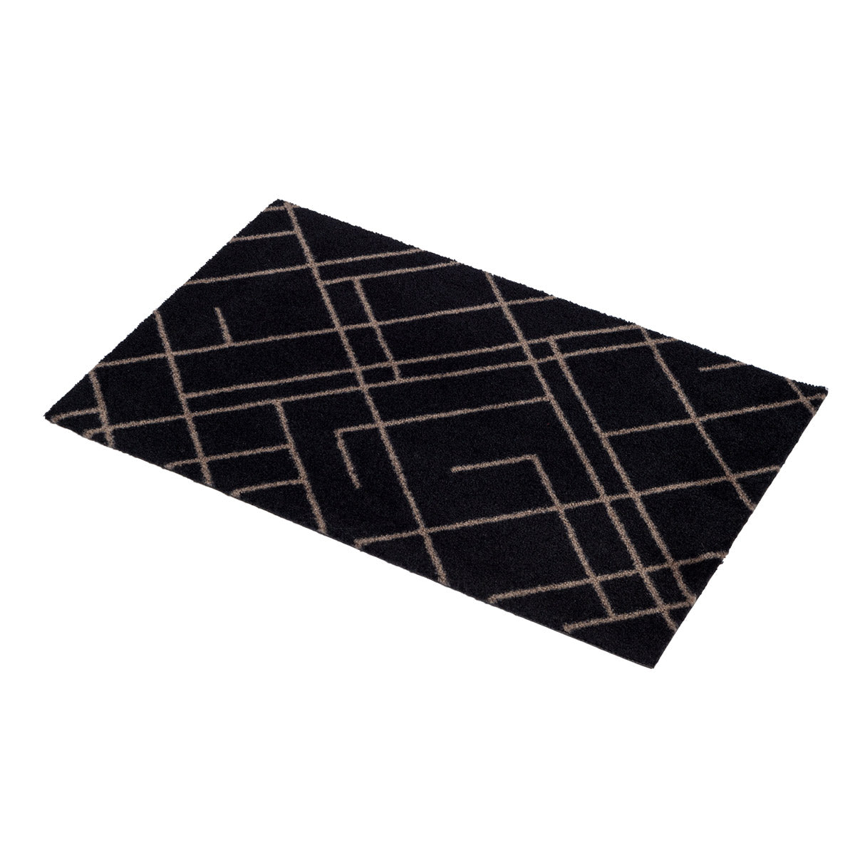 Bodenmatte 40 x 60 cm - Linien/Sandschwarz