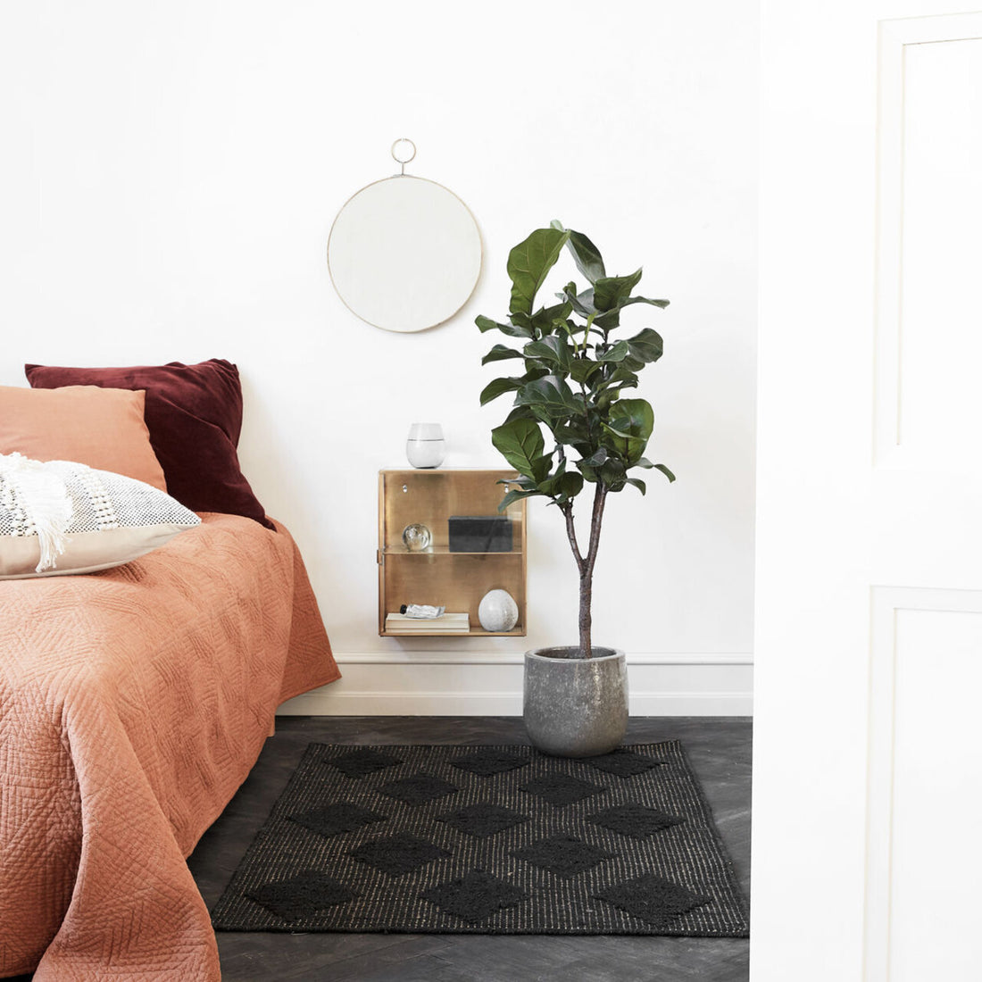 House Doctor Cubie Teppich 85x130 cm, schwarz